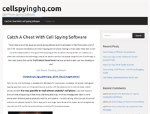 Tablet Screenshot of cellspyinghq.com